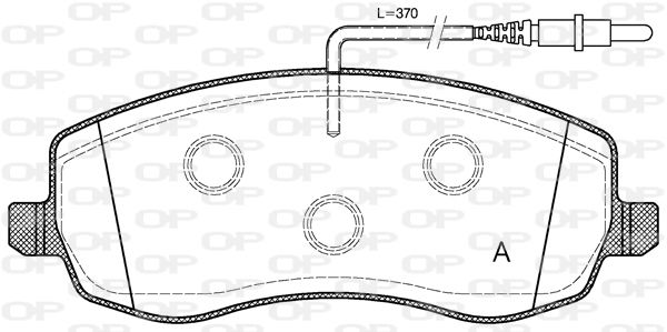 OPEN PARTS Комплект тормозных колодок, дисковый тормоз BPA1393.02